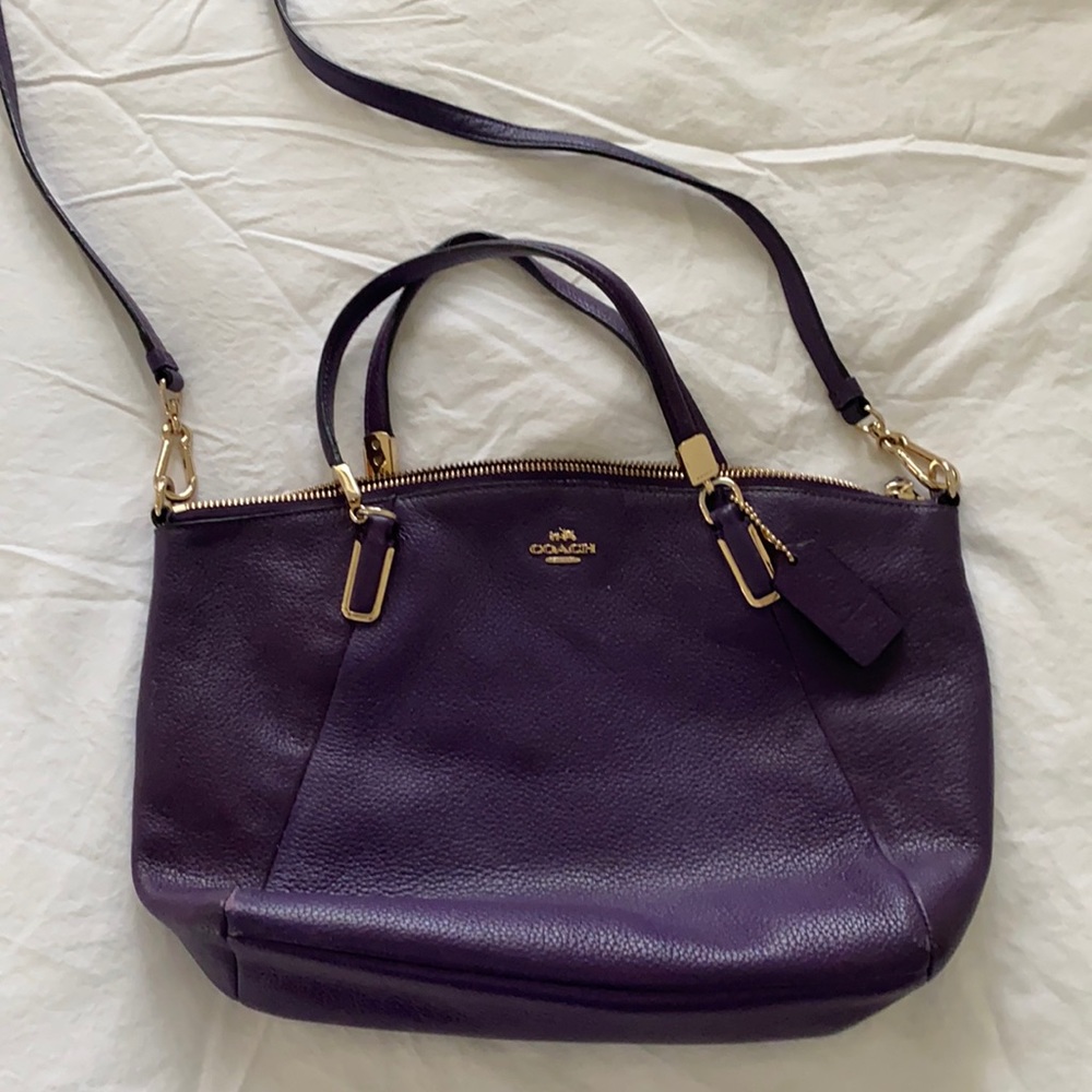 COACH purple handbag